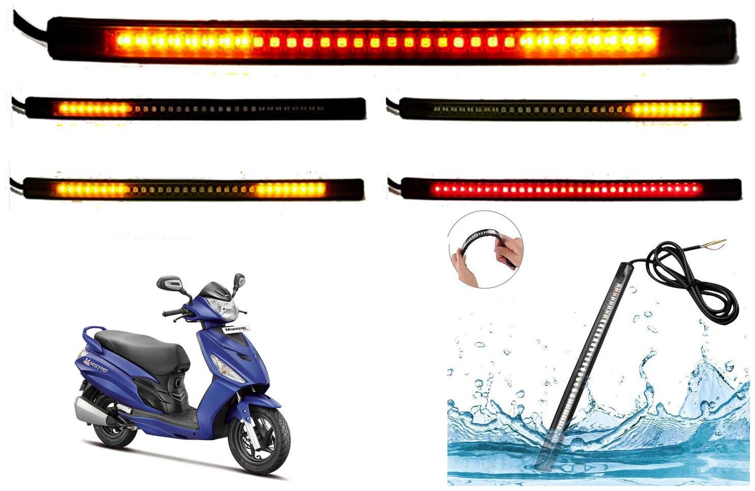 

Cartronics 8-INCH Flexible Signal And Brake Light For Hero Maestro Edge