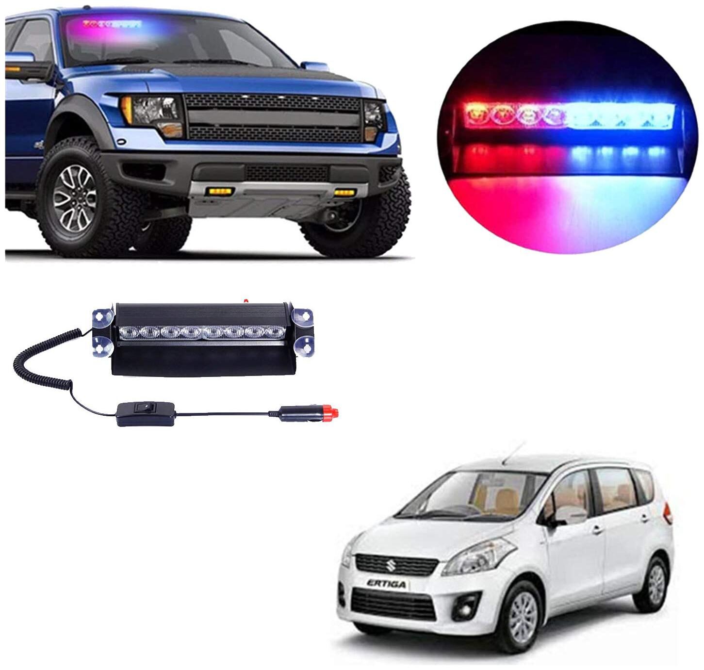 

Cartronics 8 LED Red Blue Police Flasher Light for Maruti Ertiga