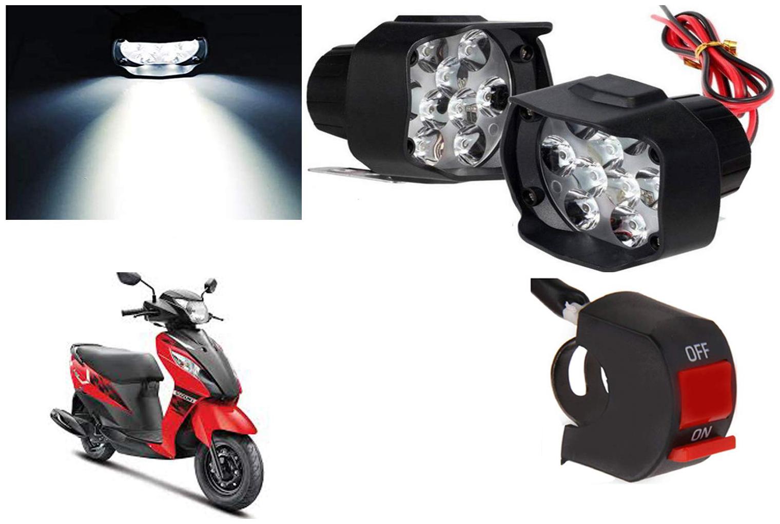 

Cartronics 9 Led Silon Fog Light White With On Off Swich For Suzuki Let s