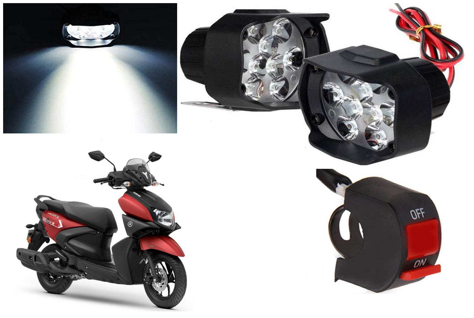 

Cartronics 9 Led Silon Fog Light White With On Off Swich For Yamaha RayZR 125