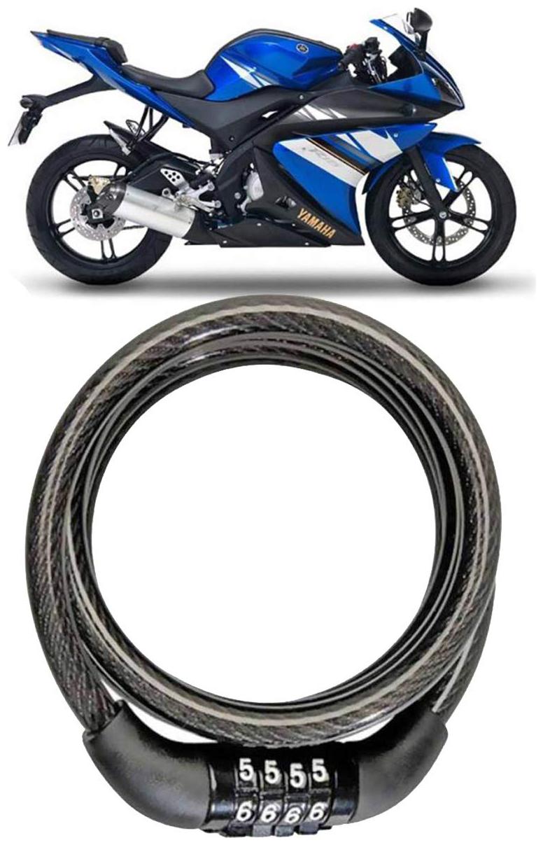 

Cartronics Bike Number Lock Helmet Lock Steel Cable Lock Bicycle Cycle Lock for Yamaha Gladiator