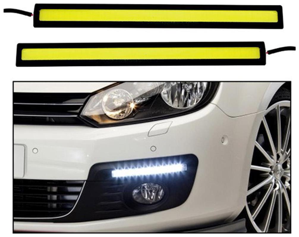

Cartronics Car Fog LED Lights DRL Day Time Running Lights - Bright white LED 6000K