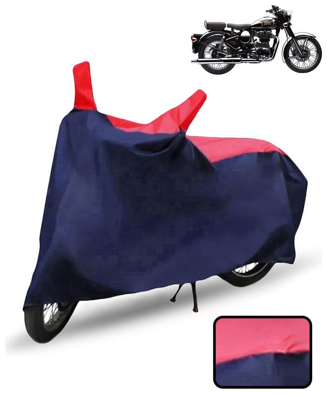 

Carzex Bike Body Cover For Royal Enfield Classic Chrome Motorcycle Cover(Red Blue)