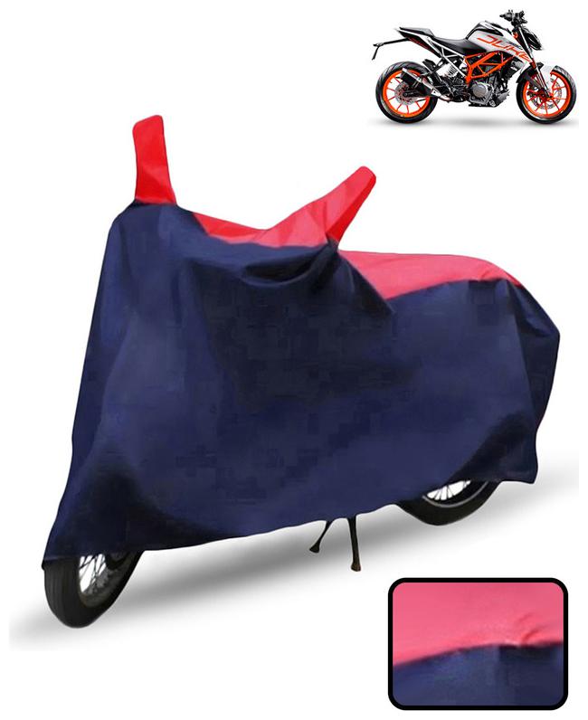 

Carzex Bike Body Cover For Ktm Duke 390 Motorcycle Cover(Red Blue)