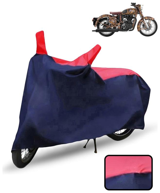 

Carzex Bike Body Cover For Royal Enfield Classic 500 Motorcycle Cover(Red Blue)