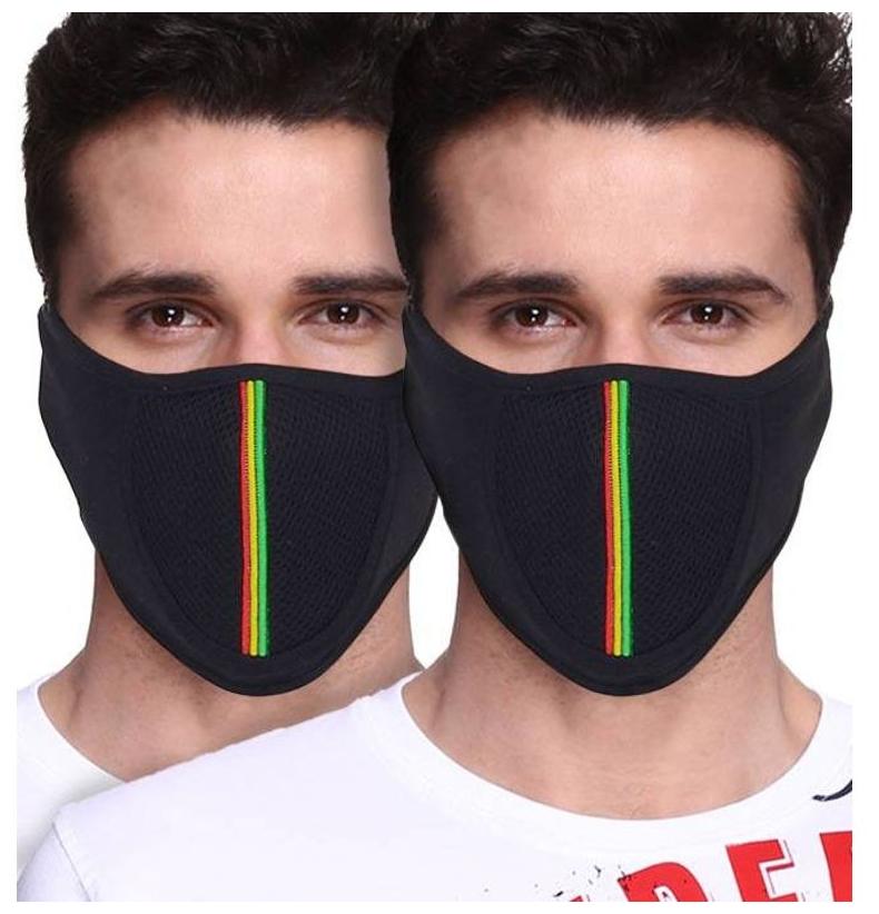 Buy Combo Pack Multicolor Black Bike Face Mask For Men's Women Online