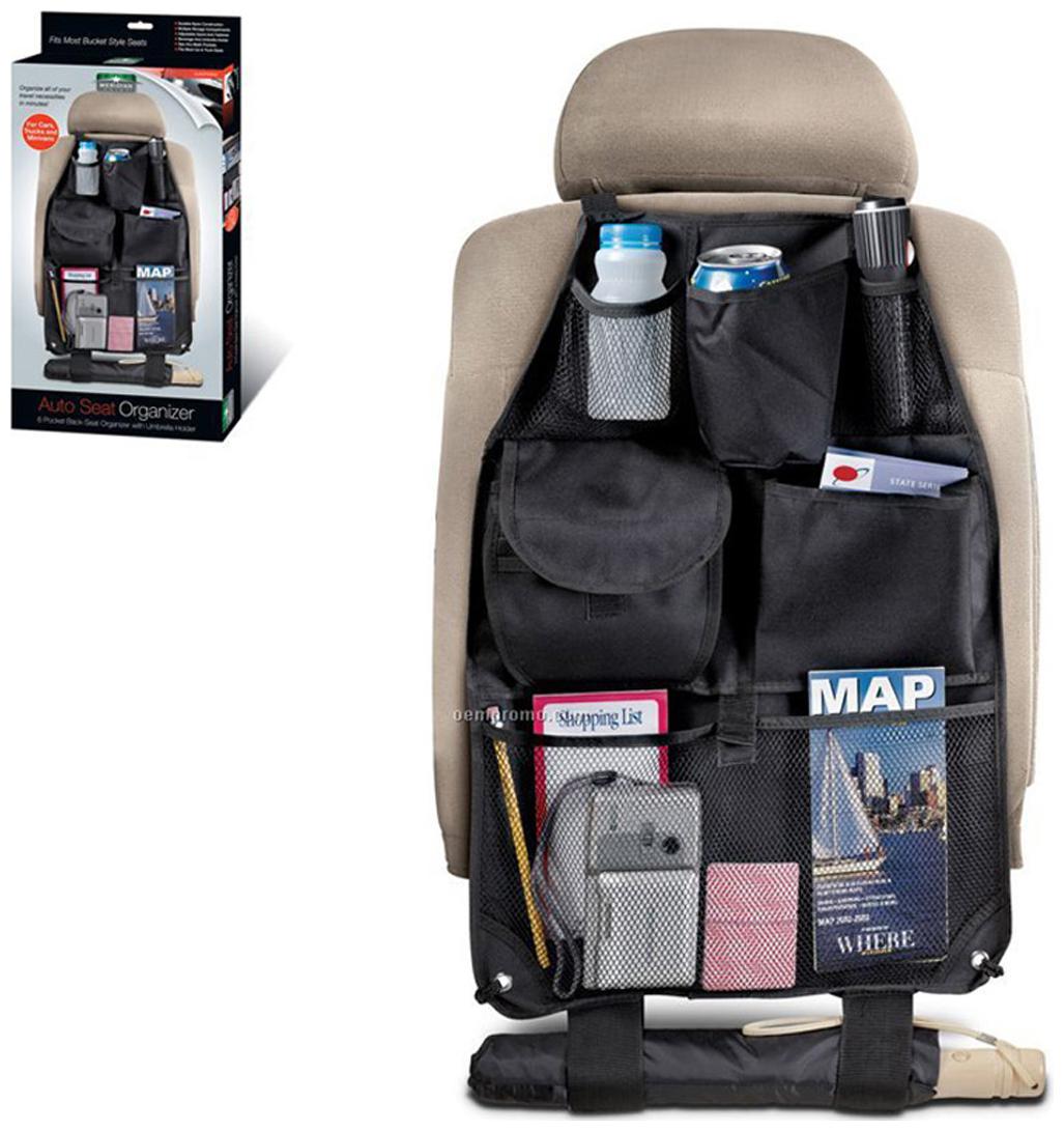 

CONNECTWIDE Car Seat Organizer For Auto Seat Back With 6 Pockets Organizes Clutter