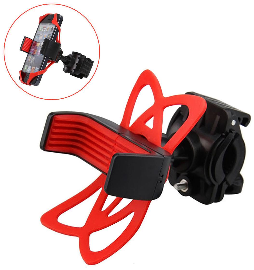 

CHG Universal Bike Motorcycle Bicycle 360 Dergee (Anti-Shake) (Anti-Fall) (Anti-Vibration) Mobile Holder (Red)