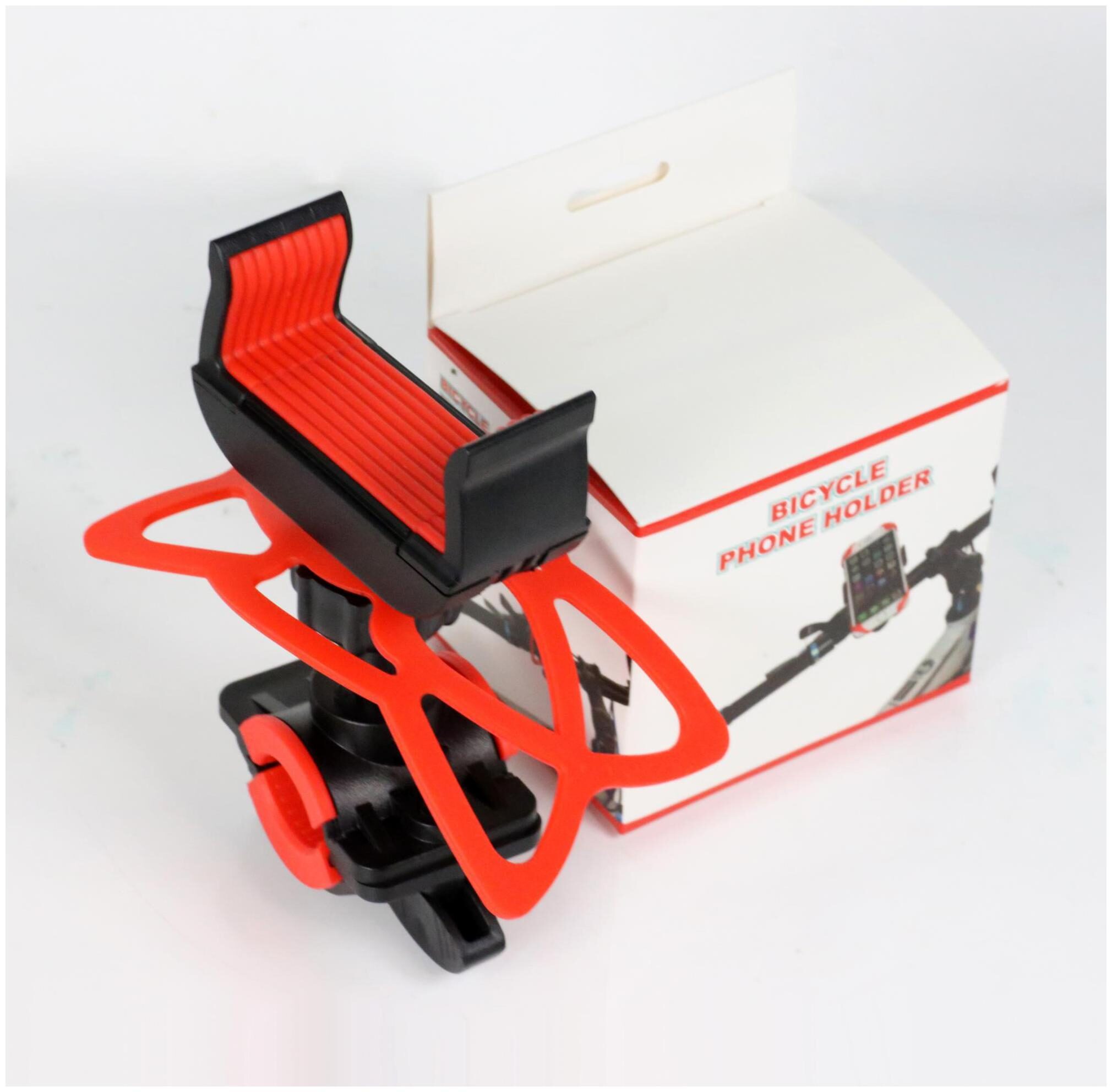 

CHG Bicycle Phone Holder Universal Adjustable Bicycle Cell Phone Holder Cradle Stand Motorcycle Rack Handlebar Smartphone (Red)