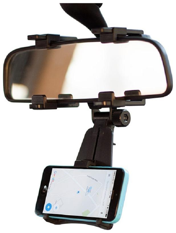 

CHG Universally Adjustable Car Rear-View Mirror Mount Holder Stand with Fall Prevention 360 deg Rotation