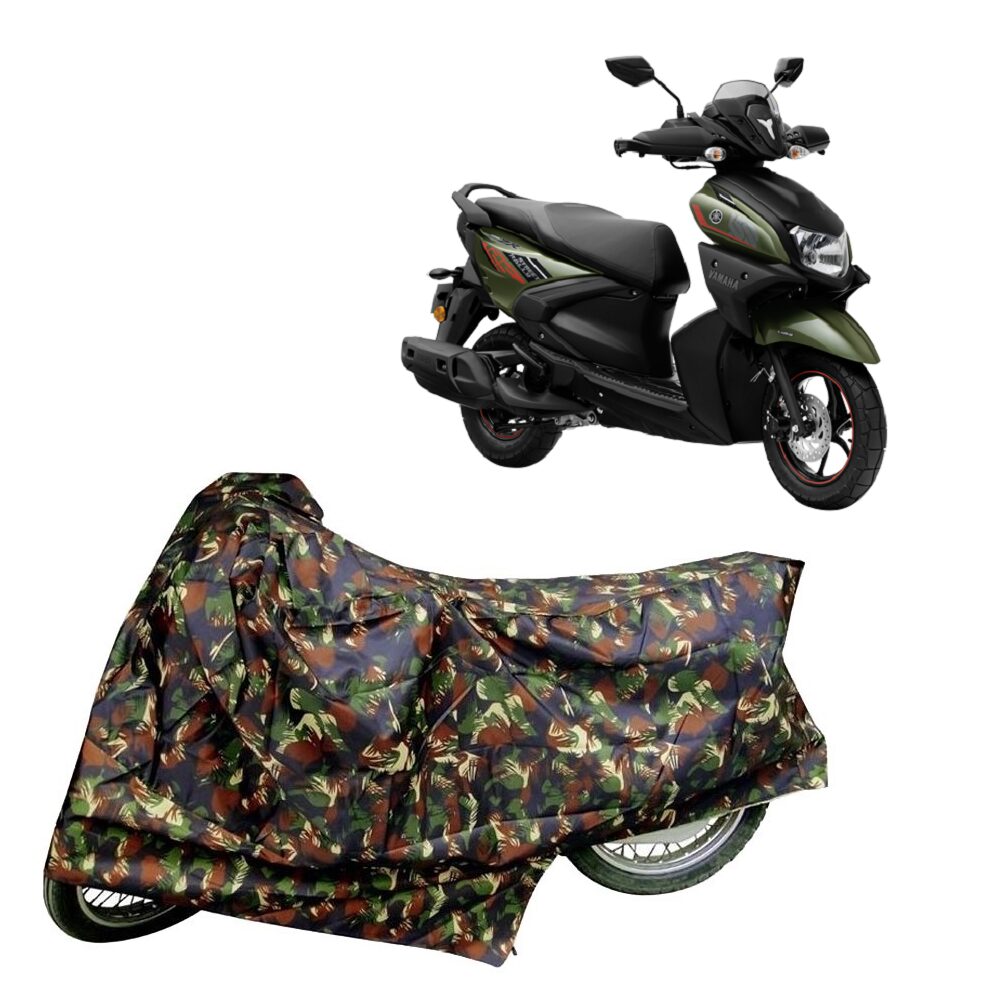 

De-Autocare Premium Quality Junglee Matty Two Wheeler Scooter Scooty Body Cover For Yamaha Ray-Zr 125 Fi With Mirror Pockets