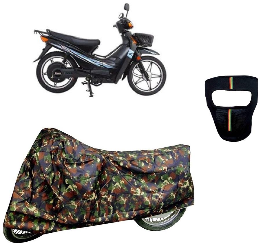

De-Autocare Premium Quality Junglee Matty Scooty Body Cover for Palatino Ryan With Free Anti Dust Pollution Protective Big Full Face Mask For Men Women
