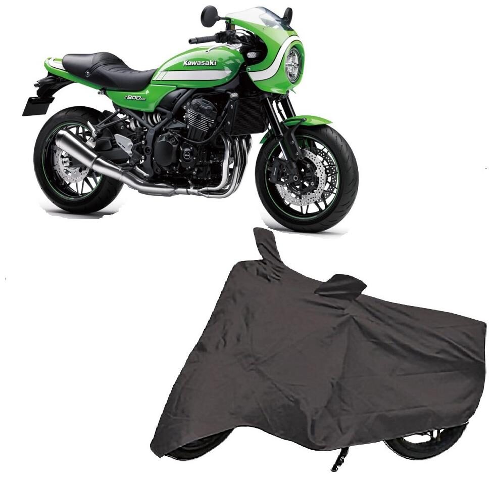 

De-Autocare Premium Quality Grey Matty Two Wheeler Bike Body Cover For Kawasaki Z900 Cafe With Mirror Pockets