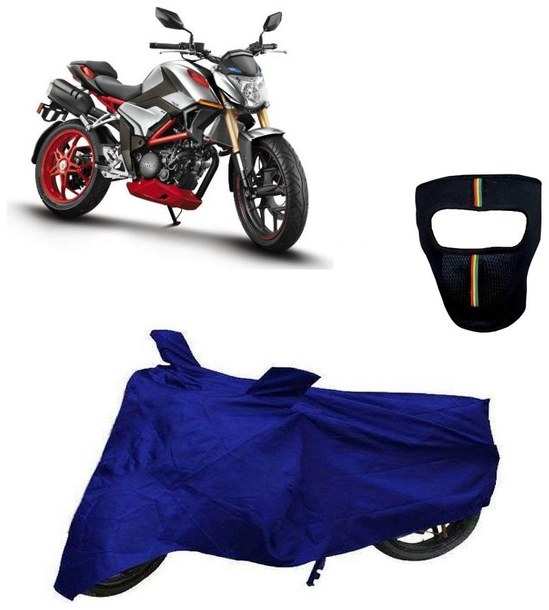 

De-Autocare Premium Quality Royal Blue Matty Bike Body Cover for Hero XF3R With Free Anti Dust Pollution Protective Big Full Face Mask For Men Women