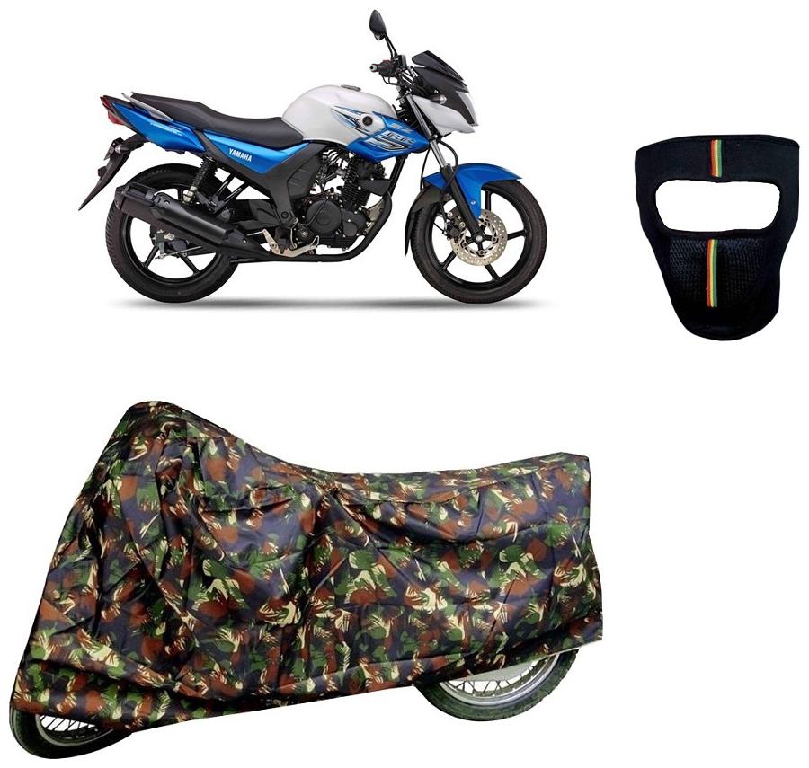 

De-Autocare Premium Quality Junglee Matty Bike Body Cover for Yamaha SZ-RR With Free Anti Dust Pollution Protective Big Full Face Mask For Men Women