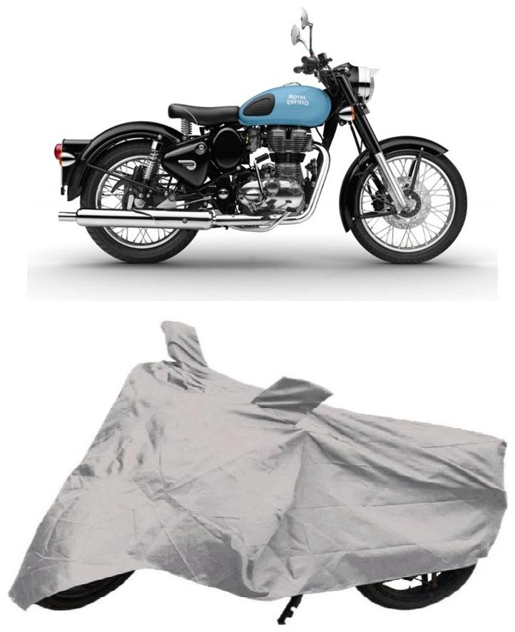 

De-Autocare Premium Quality Silver Matty Bike Body Cover for Royal Enfield Classic 350