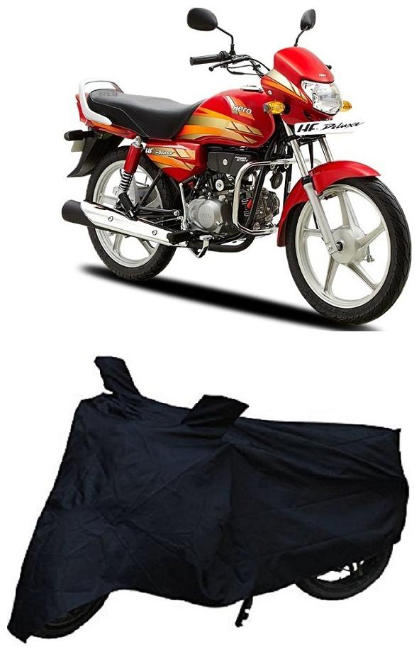 

De-Autocare Premium Quality Black Matty Two Wheeler Bike Body Cover For Hero Hf Deluxe