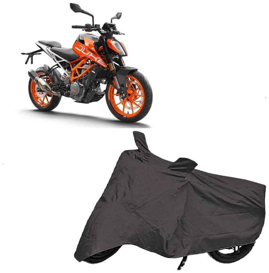 

De-Autocare Premium Quality Grey Matty Two Wheeler Bike Body Cover For Ktm 390 Duke With Mirror Pockets