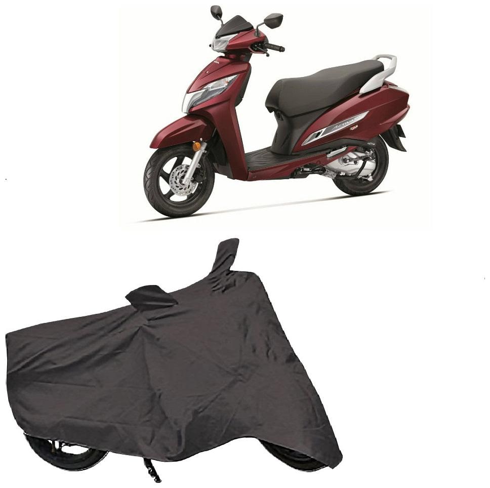 

De-Autocare Premium Quality Grey Matty Two Wheeler Scooty Scooter Body Cover For Honda Activa 125 Fi With Mirror Pockets