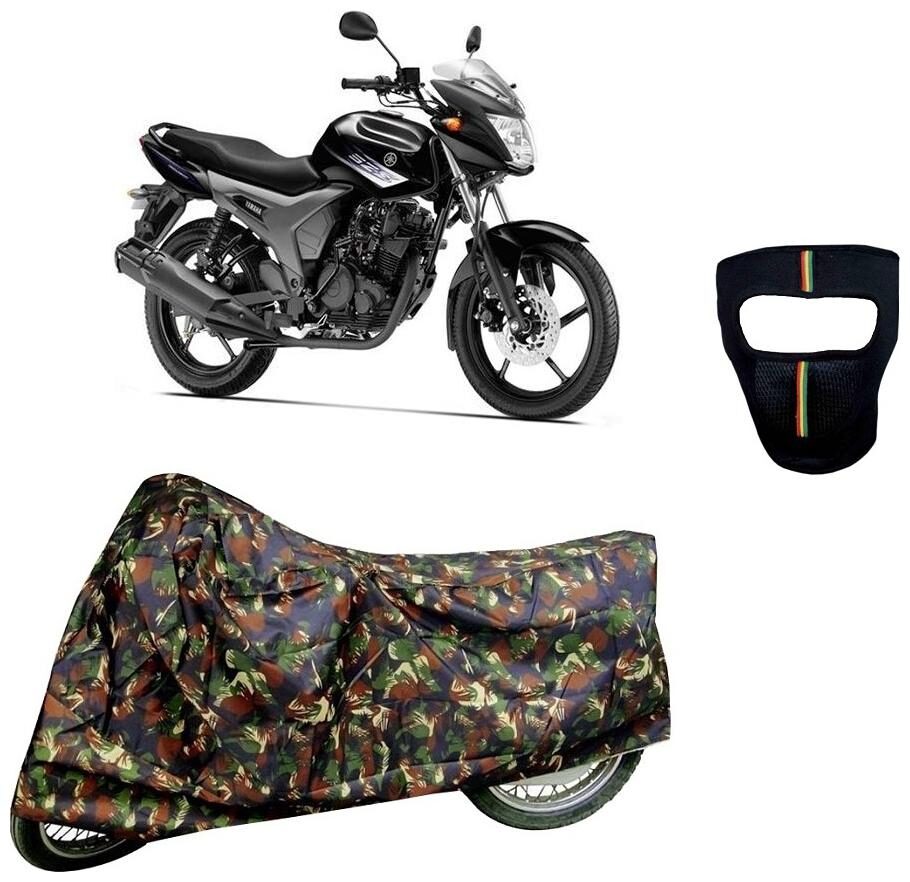 

De-Autocare Premium Quality Junglee Matty Bike Body Cover for Yamaha SZ-S With Free Anti Dust Pollution Protective Big Full Face Mask For Men Women