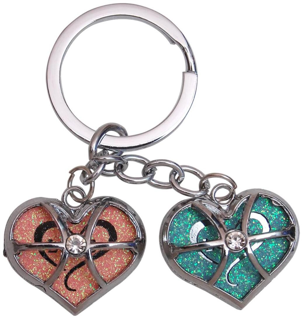

Dealfinity Studded Dual Hearts Key Chain
