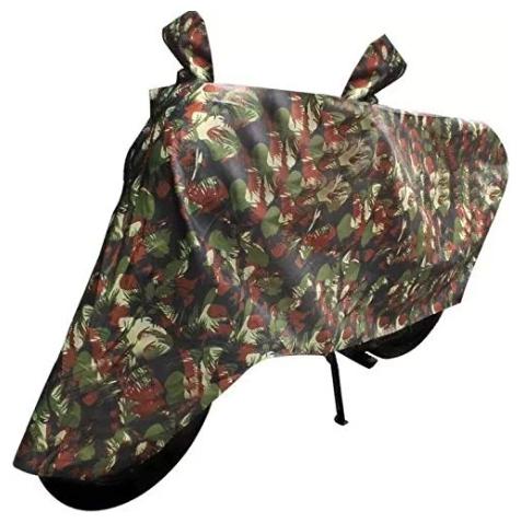 

Dh Creation Bike Body Cover Dust Water Resistant With Mirror Pocket Belt Buckle For Royal Enfield Bullet - 350 Twinspark