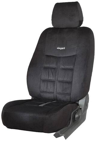 Elegant Fabric Car Seat Cover Black Velvet Emperor For Maruti Car Seat Cover Black Velvet