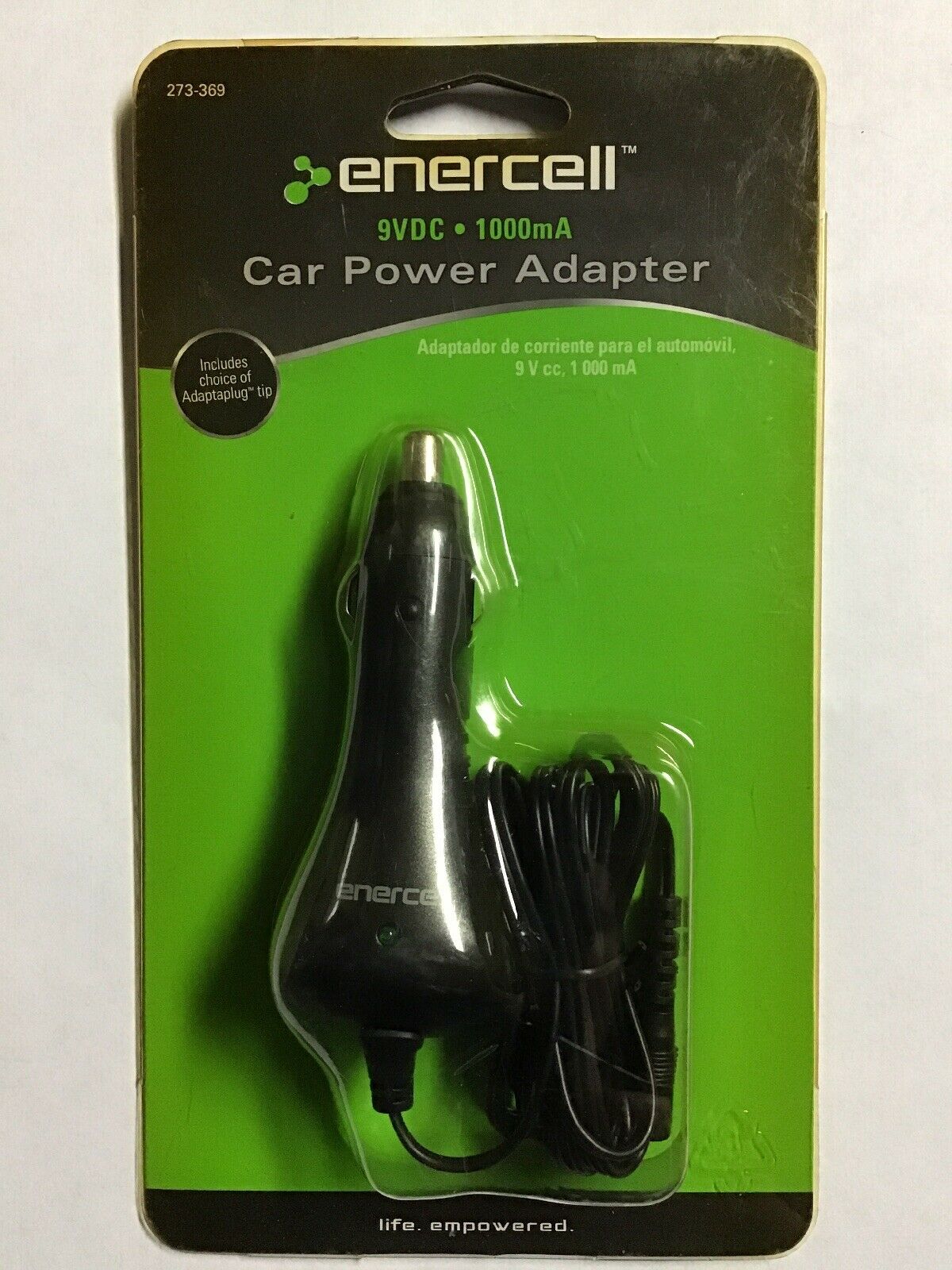 

Enercell 9VDC 1000MA Car Power Adapter 273-369