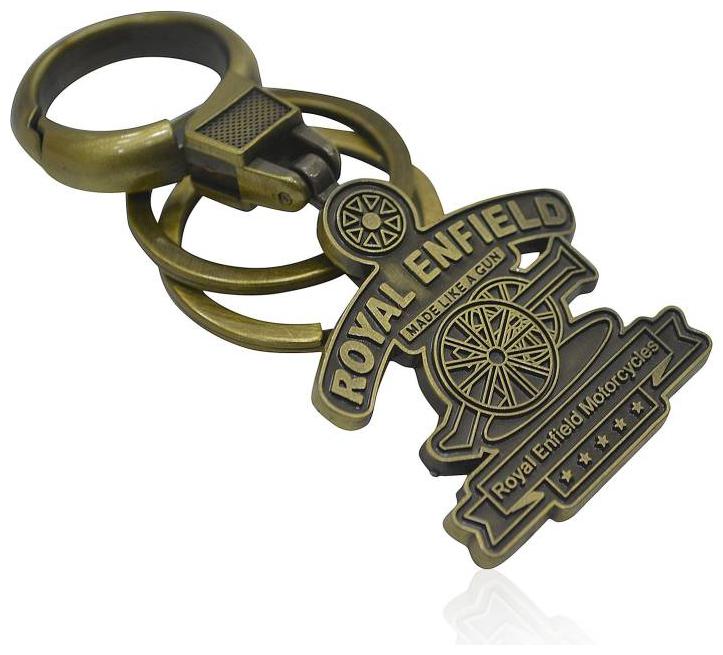 

eWeft royal enfield double lock Locking Key Chain (Gold)