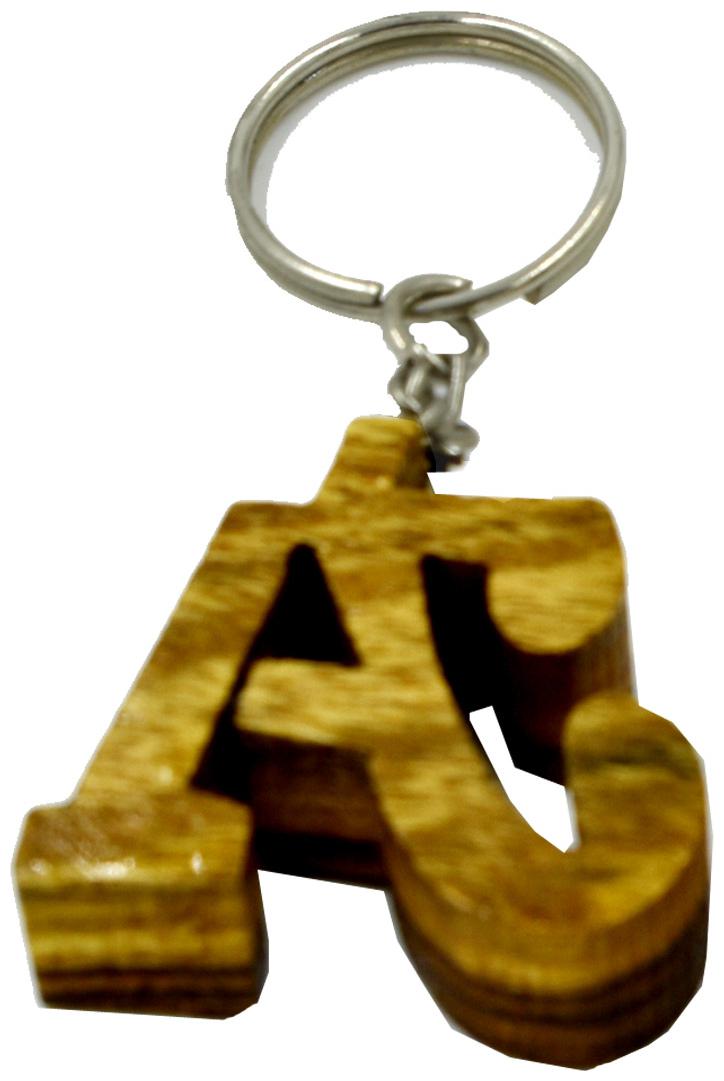 

Faynci Alphabet Personalized A Wooden Key Chain