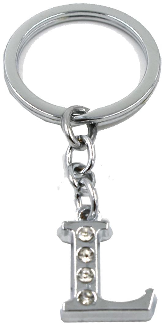 

Faynci Alphabet L Metal Key Chain For Unisex with attractive Diamond