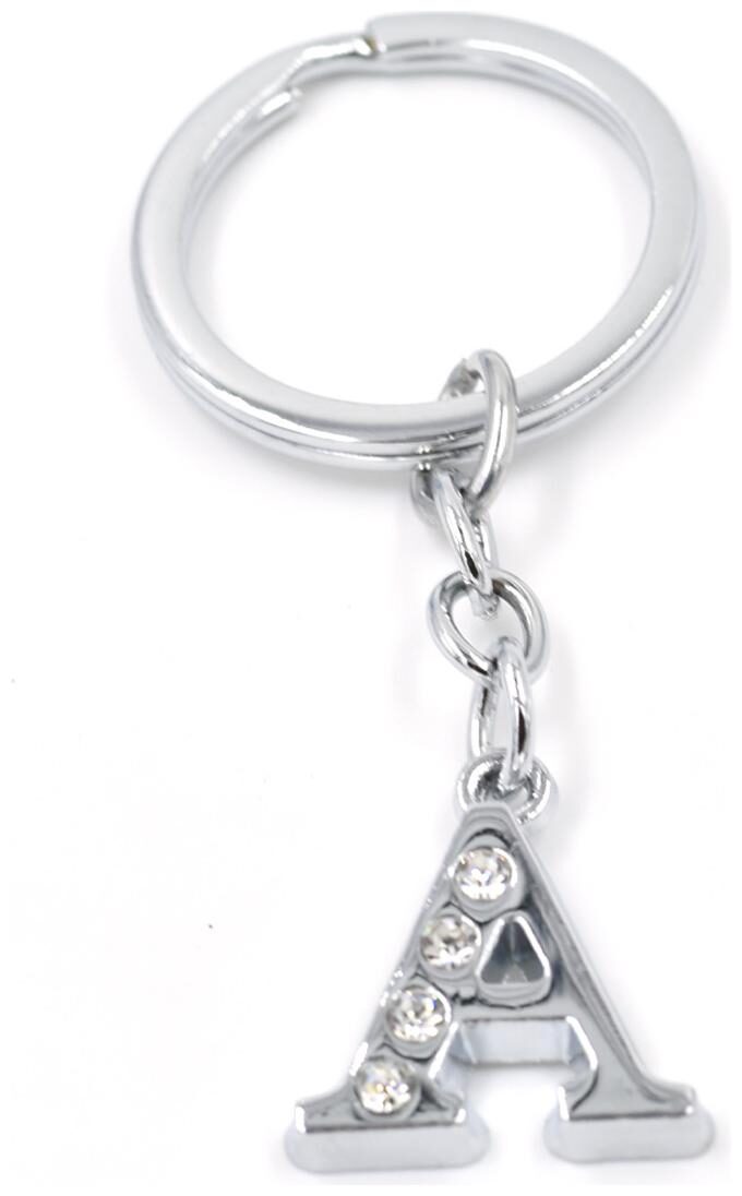 

Faynci Alphabet A Metal Key Chain For Unisex with attractive Diamond