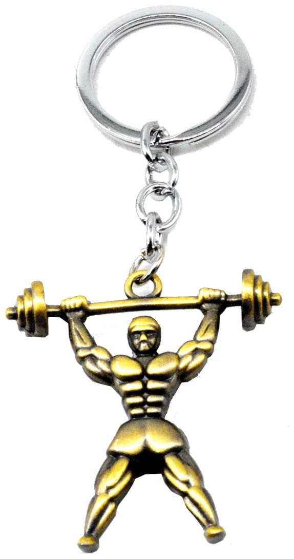 

Faynci Antique Golden Stainless Steel Jim Bodybuilding Weight Lifting Keyring Charm gift Key Chain