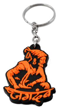 

Faynci Chatrapati Shivaji Maharaj Silicon Black Orange Jagdamba Key Chain
