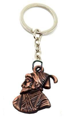 

Faynci Chhatrapati Shivaji Maharaj Double Sided Antique Brown Key Chain