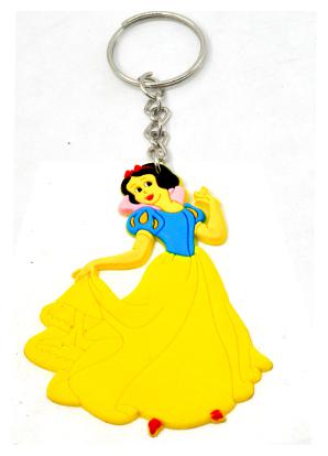 

Faynci Disney Princess Synthetic Yellow Blue PVC soft Key Chain