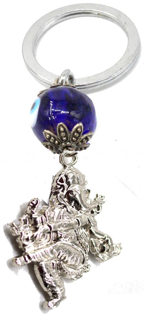 

Faynci Double sided Dancing Ganesha Evil Eye Stainless Steel Key Chain for Gifting