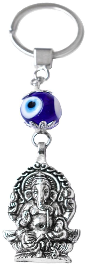 

Faynci First pray Ganesha with Evil Eye Key Chain for Gifting Good Luck and Protection