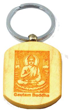 

Faynci Gautam Buddha Engraved Handcrafted Wooden Key Chain