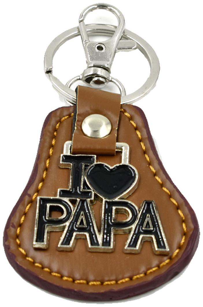 

Faynci I Love Papa Letaher Key Chain for Gifting
