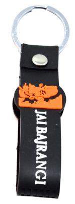 

Faynci JAY BAJRANGI Black Silicone Key Chain With metal spring ring