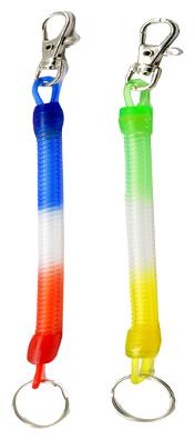 

Faynci Key ring Spiral Multicolor Plastic Key Chain Stretchable String Metal Clip Holder