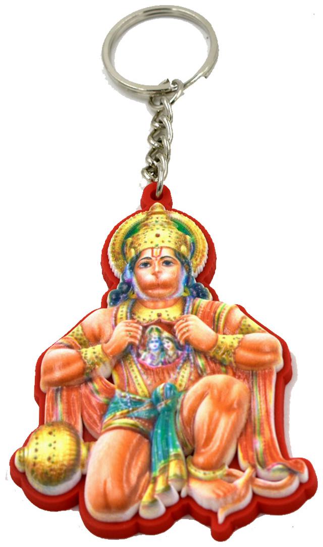 

Faynci Lord Hanuman Red Silicone Rubber Key Chain