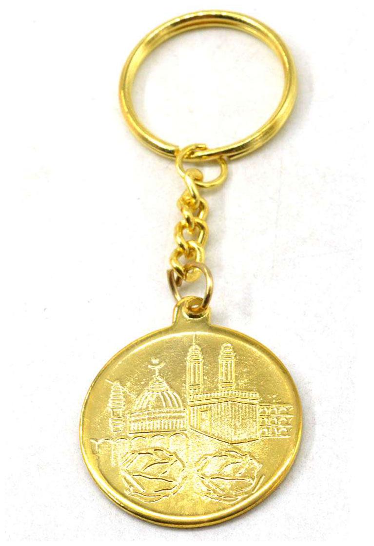 

Faynci MAKKA MADINA ALLAH 786 Golden Key Chain Gift for Ramadan Eid Birthday Friendship