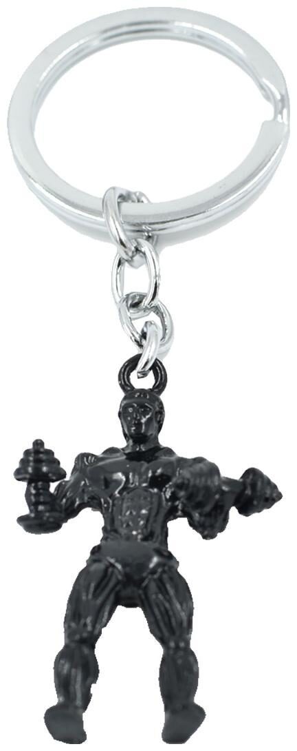 

Faynci Metal Black Weight Lifting Bodybuilding keyring charm gift Key Chain Gym Keychain