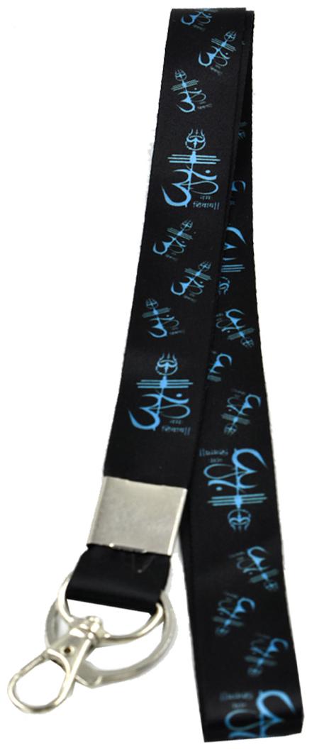 

Faynci Om Namah Shivay Designed Printed Long Black Fabric Clothing Key Chain