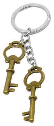 

Faynci Pair of Brown keys metal Key Chain