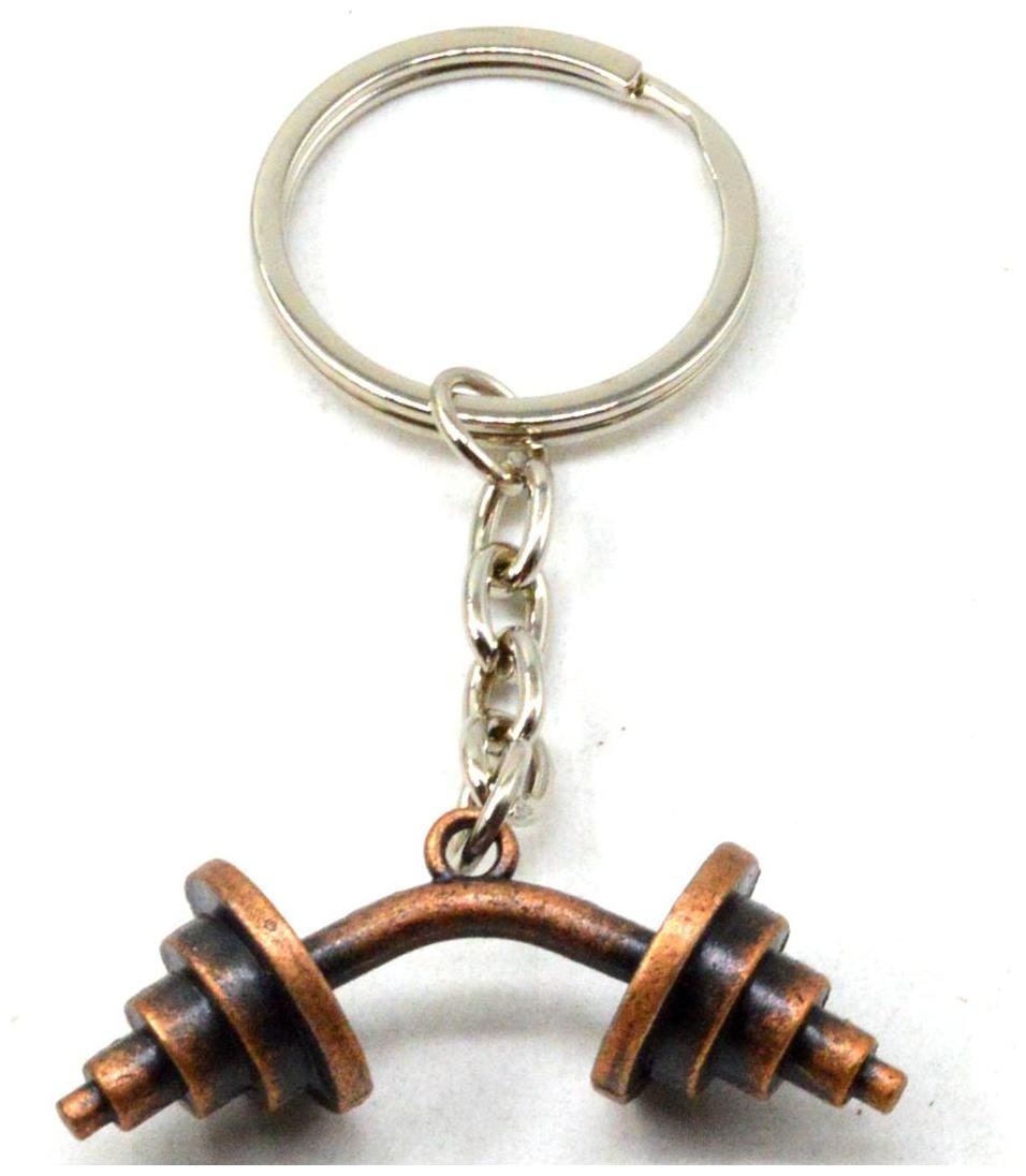 

Faynci Personalized Universal Curved Sport Dumbbell Weight Lifting Charm Workout Gym Key Chain