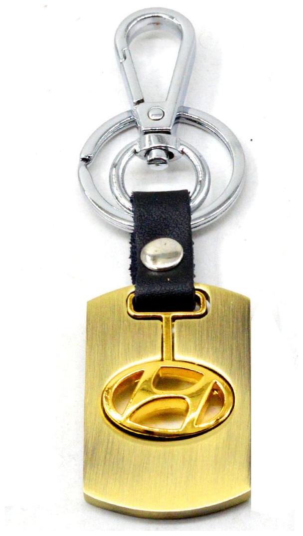 

Faynci Premium Quality Metallic Swinging Hyundai Logo Keychain with Chrome Metal Locking Key chain