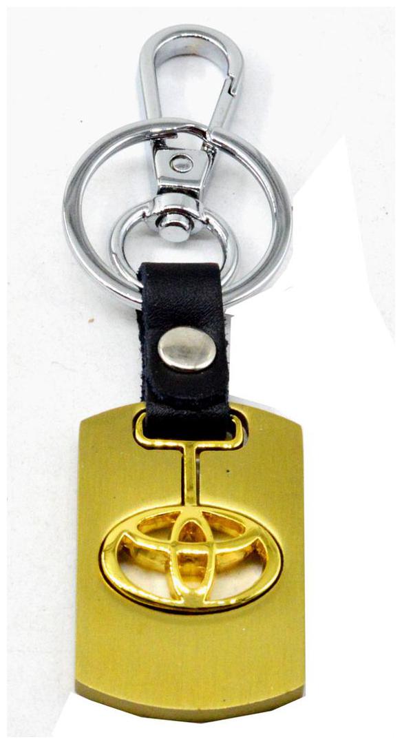 

Faynci Premium Quality Metallic Swinging Toyota Logo Keychain with Chrome Metal Locking Key chain